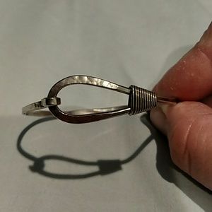 Hammered Silver Bracelet